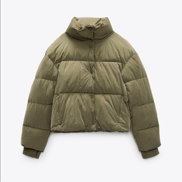 Zara Jackets & Blazers - Olive Green Women's Puffer Jacket. New Without Tags